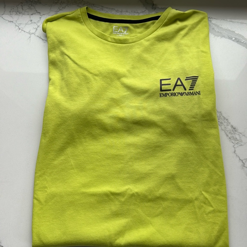 Green Emporio Armani T-shirt.